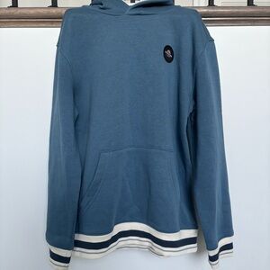 Quiksilver Blue Hoodie with White Trim - Boys Large 10/12
